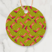 Cowboylaarzen en -bloemen bedankjes labels (Achterkant)