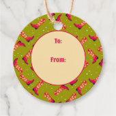 Cowboylaarzen en -bloemen bedankjes labels (Voorkant)