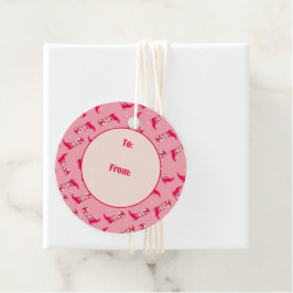 Cowboylaarzen en -bloemen bedankjes labels