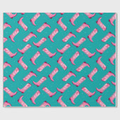 Cowboylaarzen en -bloemen cadeaupapier (Vlak)