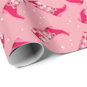 Cowboylaarzen en -bloemen cadeaupapier (Rol Hoek)
