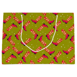 Cowboylaarzen en -bloemen groot cadeauzakje