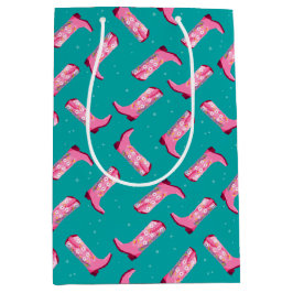 Cowboylaarzen en -bloemen medium cadeauzakje