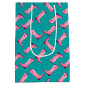 Cowboylaarzen en -bloemen medium cadeauzakje (Achterkant)