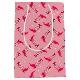 Cowboylaarzen en -bloemen medium cadeauzakje