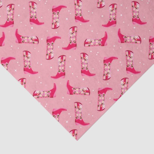 Cowboylaarzen en -bloemen tissuepapier (Detail)