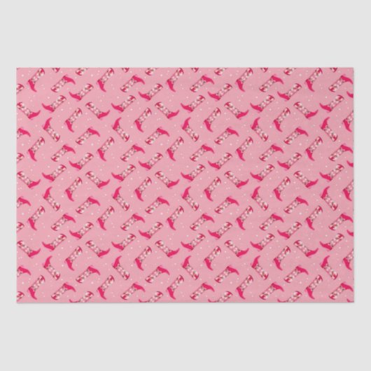 Cowboylaarzen en -bloemen tissuepapier (Voorkant)