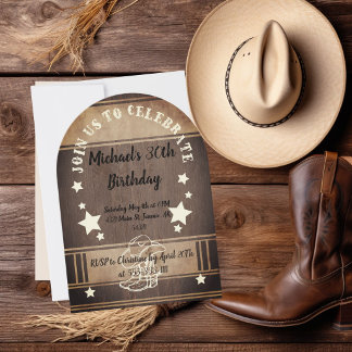 Cowboylaarzen en hoed 30e verjaardagskaart kaart