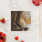 Cowboylaarzen en kant Country Western Bruiloft Servet (Insitu)