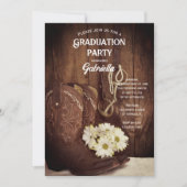 Cowboylaarzen en madeliefjes Western afstudeerfees Kaart (Voorkant)