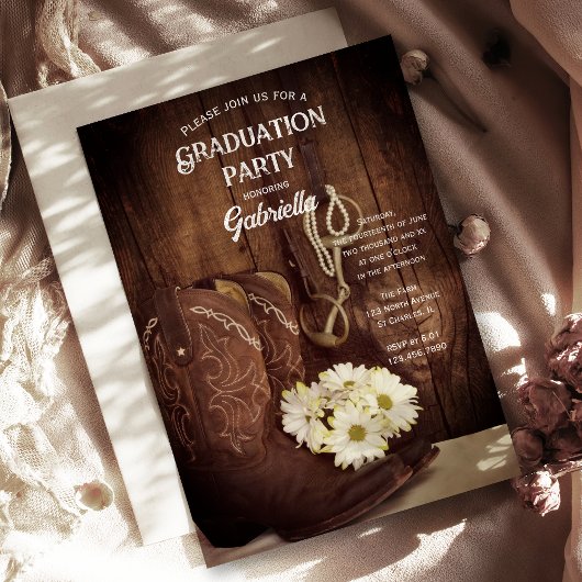 Cowboylaarzen en madeliefjes Western afstudeerfees Kaart