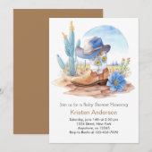 Cowboylaarzen en Pet Baby shower Kaart (Voorkant / Achterkant)