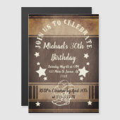 Cowboylaarzen en pet met sterren verjaardagsuitnod magnetische uitnodiging (Voorkant / Achterkant)