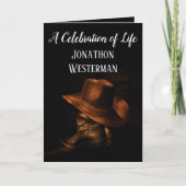 Cowboylaarzen en Pet Viering van het Leven Kaart (Voorkant)