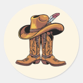 Cowboylaarzen en Petten Stickers