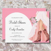 Cowboylaarzen en trouwjurk Vrijgezellenfeest Kaart