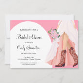 Cowboylaarzen en trouwjurk Vrijgezellenfeest Kaart (Voorkant)