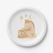 Cowboylaarzen en veulen Baby shower Papieren Bordje (Voorkant)