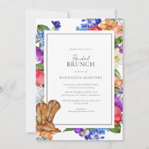 Cowboylaarzen en Wildflower Vrijgezellenfeest Kaart