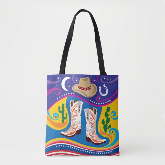 Cowboylaarzen en woestijnsterren tote bag (Voorkant)