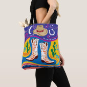Cowboylaarzen en woestijnsterren tote bag (Dichtbij)