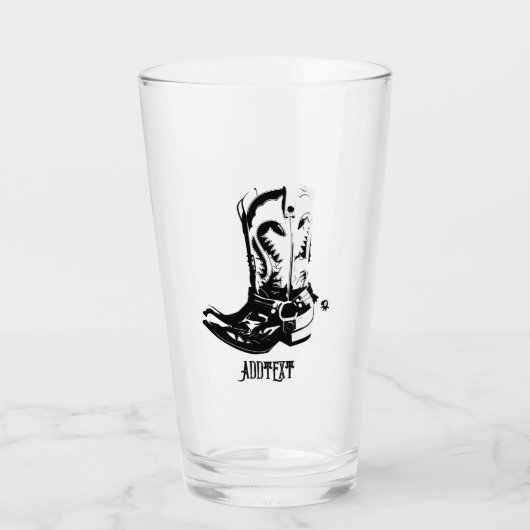 Cowboylaarzen Glas (Voorkant)