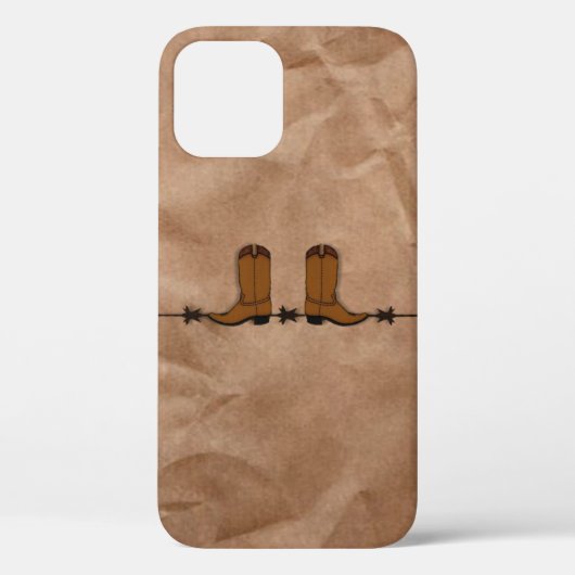 Cowboylaarzen iPhone 12 Hoesje (Achterkant)