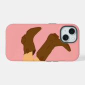 Cowboylaarzen iPhone 15 case (Achterkant horizontaal)