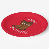  cowboylaarzen jarig papieren bordje (Gekanteld)