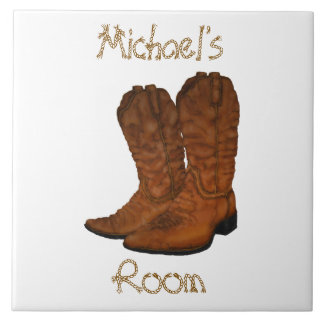 Cowboylaarzen Kamer Tegeltje