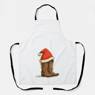 Cowboylaarzen Kerstmis Western Kerstman Hoed  Schort
