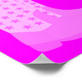 Cowboylaarzen met roze sterren poster (Hoek)