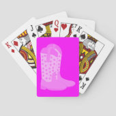 Cowboylaarzen met sterren op roze achtergrond pokerkaarten (Achterkant)