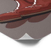 Cowboylaarzen Met Wilde Bloemen Poster (Hoek)