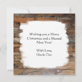 Cowboylaarzen op de voordeur Kerstmis Kaart (Achterkant)