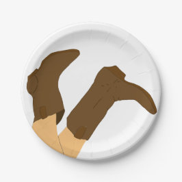 Cowboylaarzen Papieren Bordje