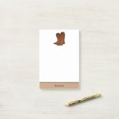 cowboylaarzen post-it® notes (Op bureau)