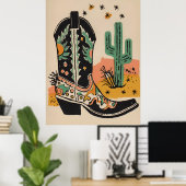 Cowboylaarzen Poster (Thuiskantoor)