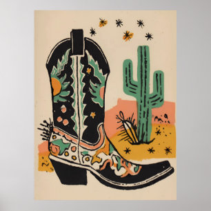 Cowboylaarzen Poster