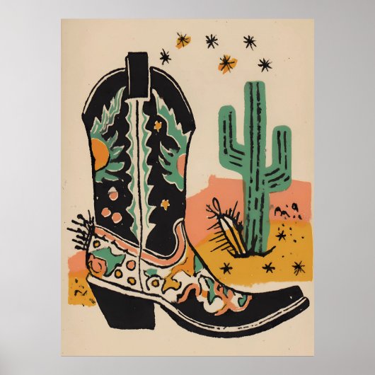 Cowboylaarzen Poster (Voorkant)