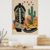 Cowboylaarzen Poster (Keuken)