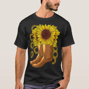 Cowboylaarzen Rodeo Paardrijden Vrouwen Bloemist C T-shirt