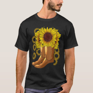 Cowboylaarzen Rodeo Rijden Vrouwen Bloemist Cadeau T-shirt