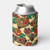 Cowboylaarzen & Rozen:  design. Blikjeskoeler (Blikje Voorkant)