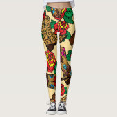 Cowboylaarzen & Rozen:  design. Leggings (Voorkant)