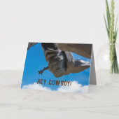 Cowboylaarzen sporen & open blue sky Verjaardag Ka Kaart (Voorkant)