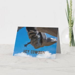 Cowboylaarzen sporen & open blue sky Verjaardag Ka Kaart