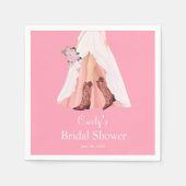 Cowboylaarzen & Trouwjurk Bruidsdouche Servet (Voorkant)