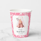 Cowboylaarzen & Trouwjurk Bruidsmeisjesfeest Papieren Bekers (Achterkant)