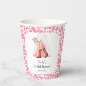 Cowboylaarzen & Trouwjurk Bruidsmeisjesfeest Papieren Bekers (Voorkant)